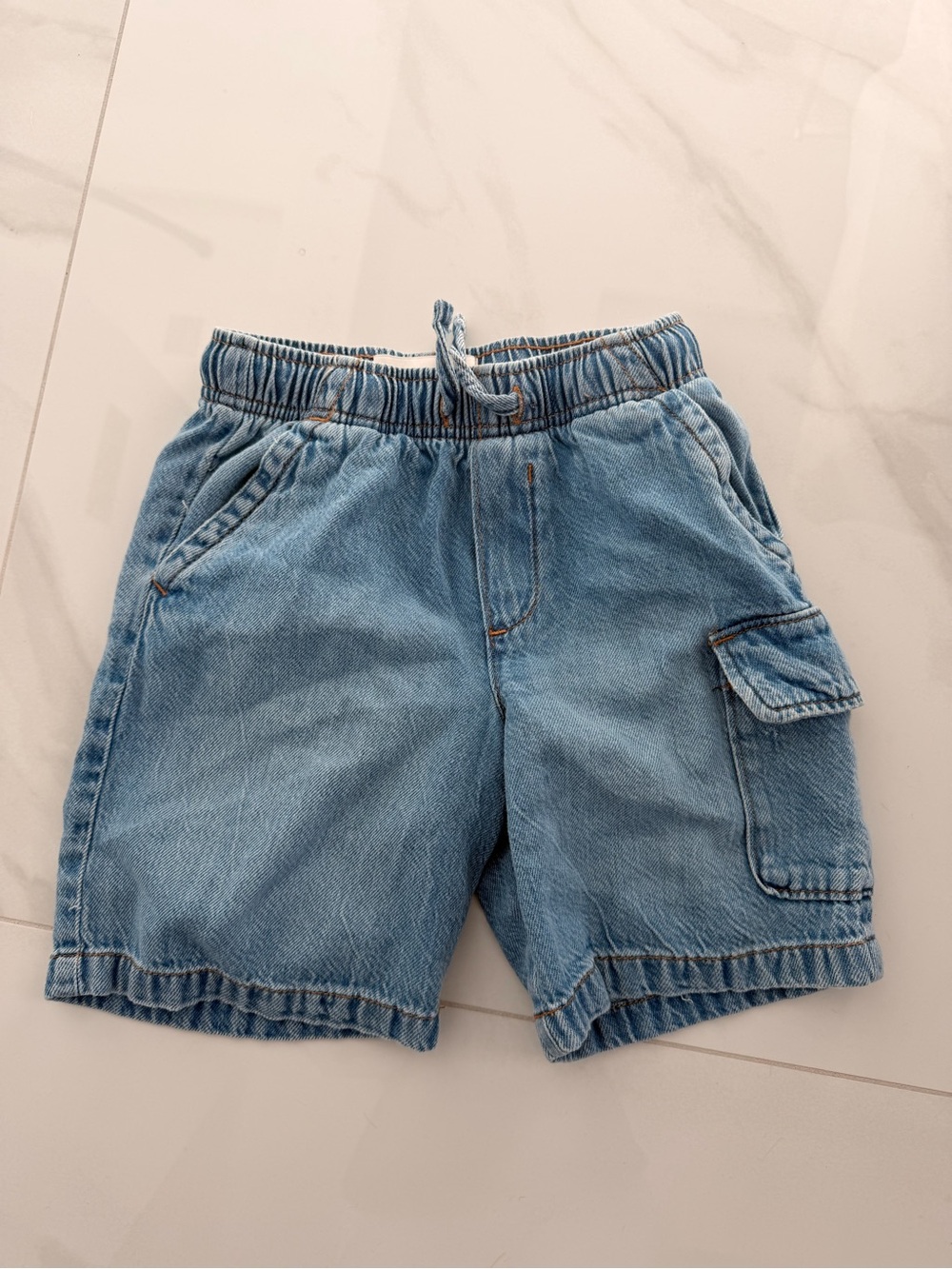 Never worn*Zara Light Denim Cargo Shorts for Kids